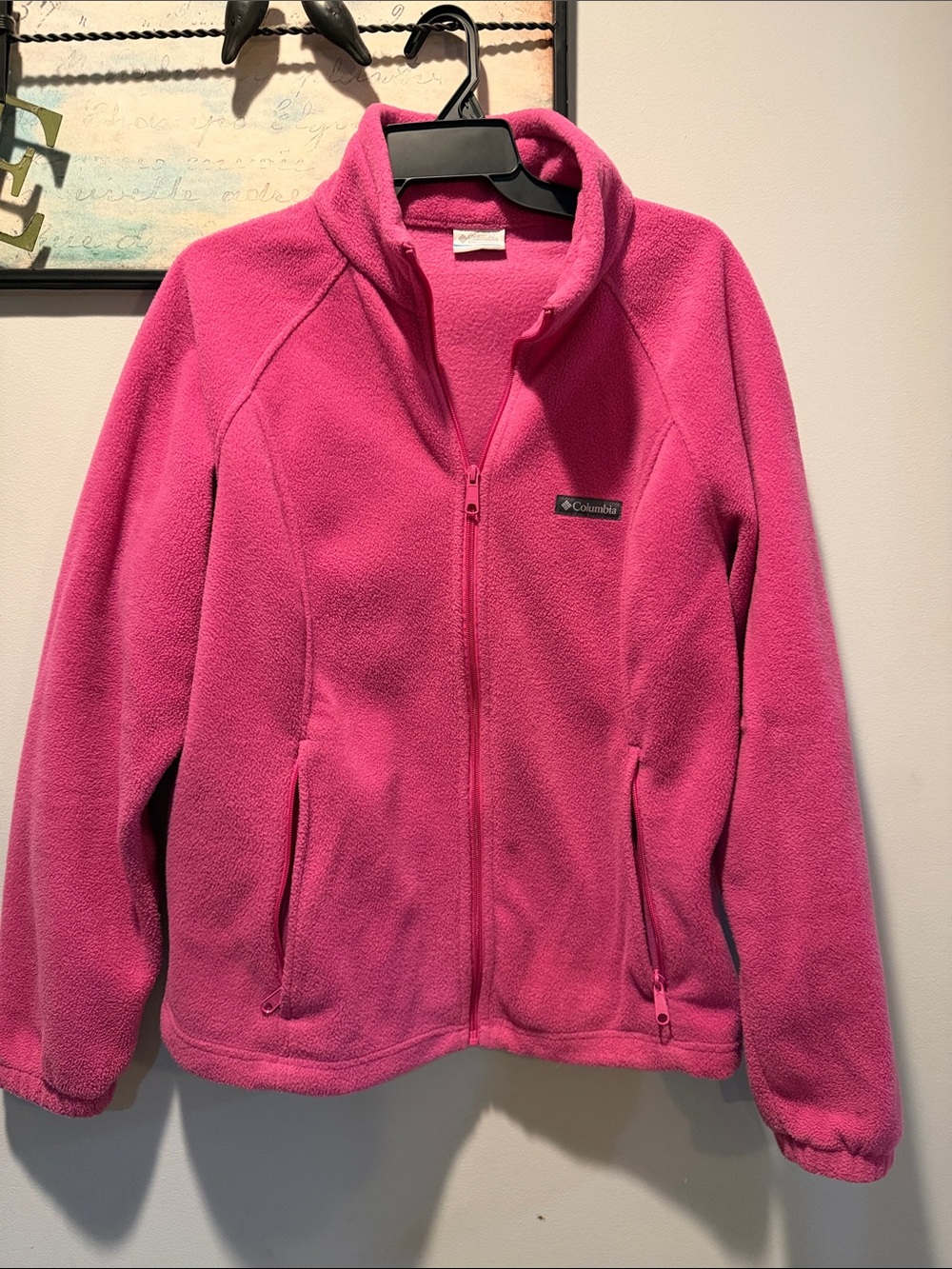 Columbia Pink Full-Zip Fleece Jacket
